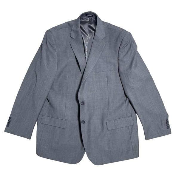 Pronto Uomo Blazer Mens 46R Gray Wool Blend 2 Button Notch Lapel Sport Coat - Picture 1 of 10